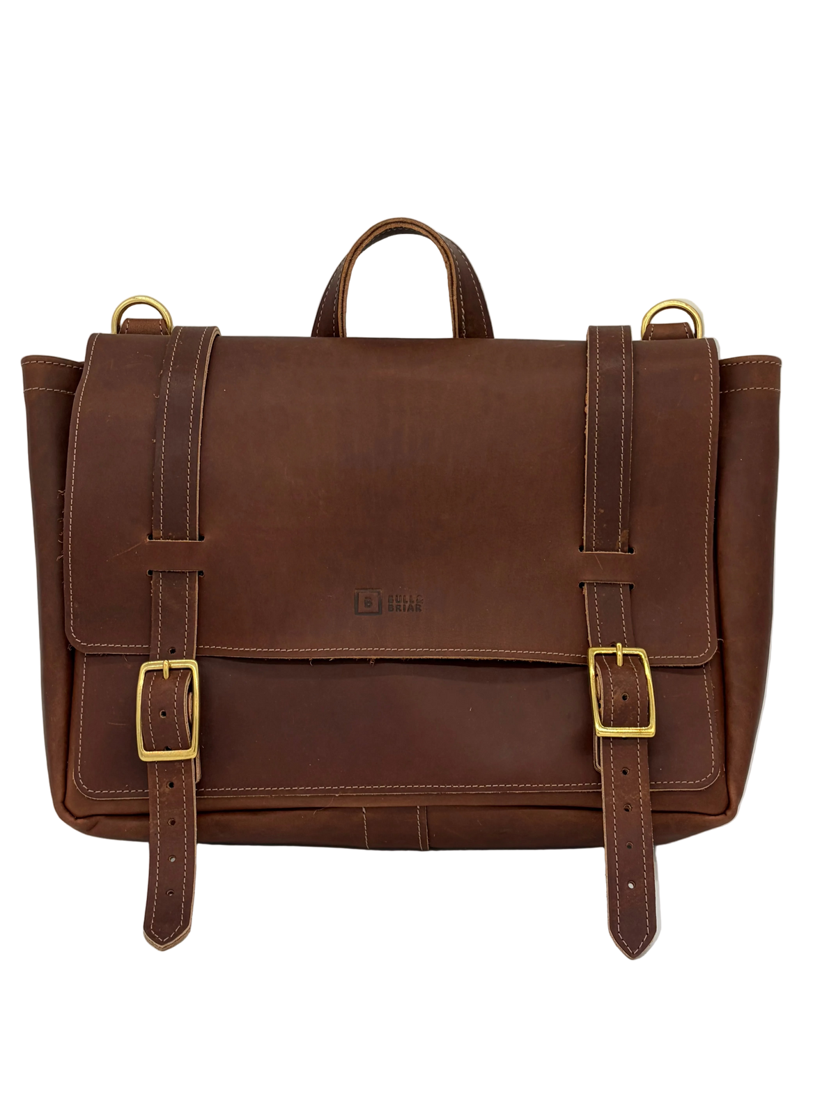 Genuine Leather Messenger Buckle Bag