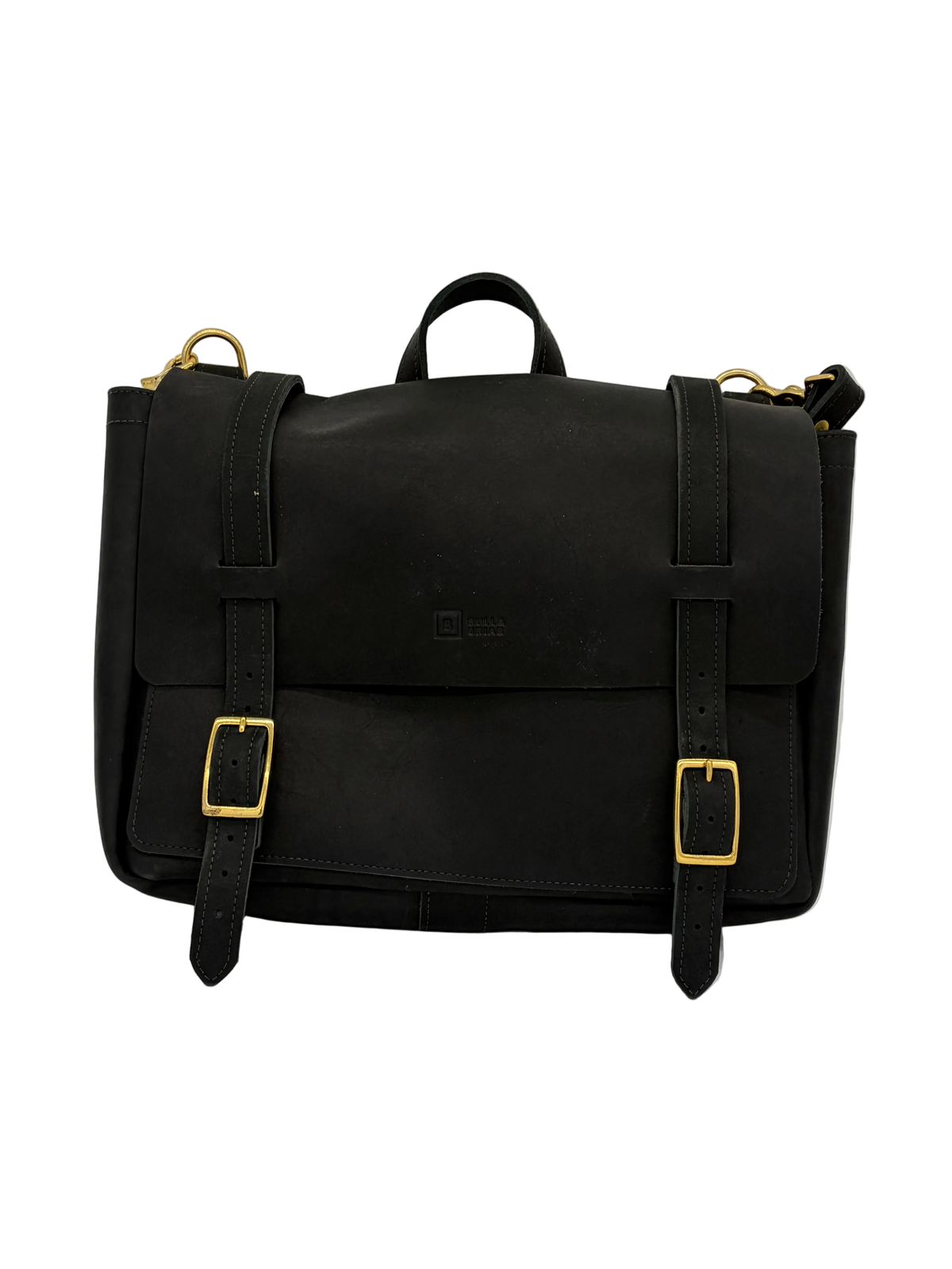 Genuine Leather Messenger Buckle Bag