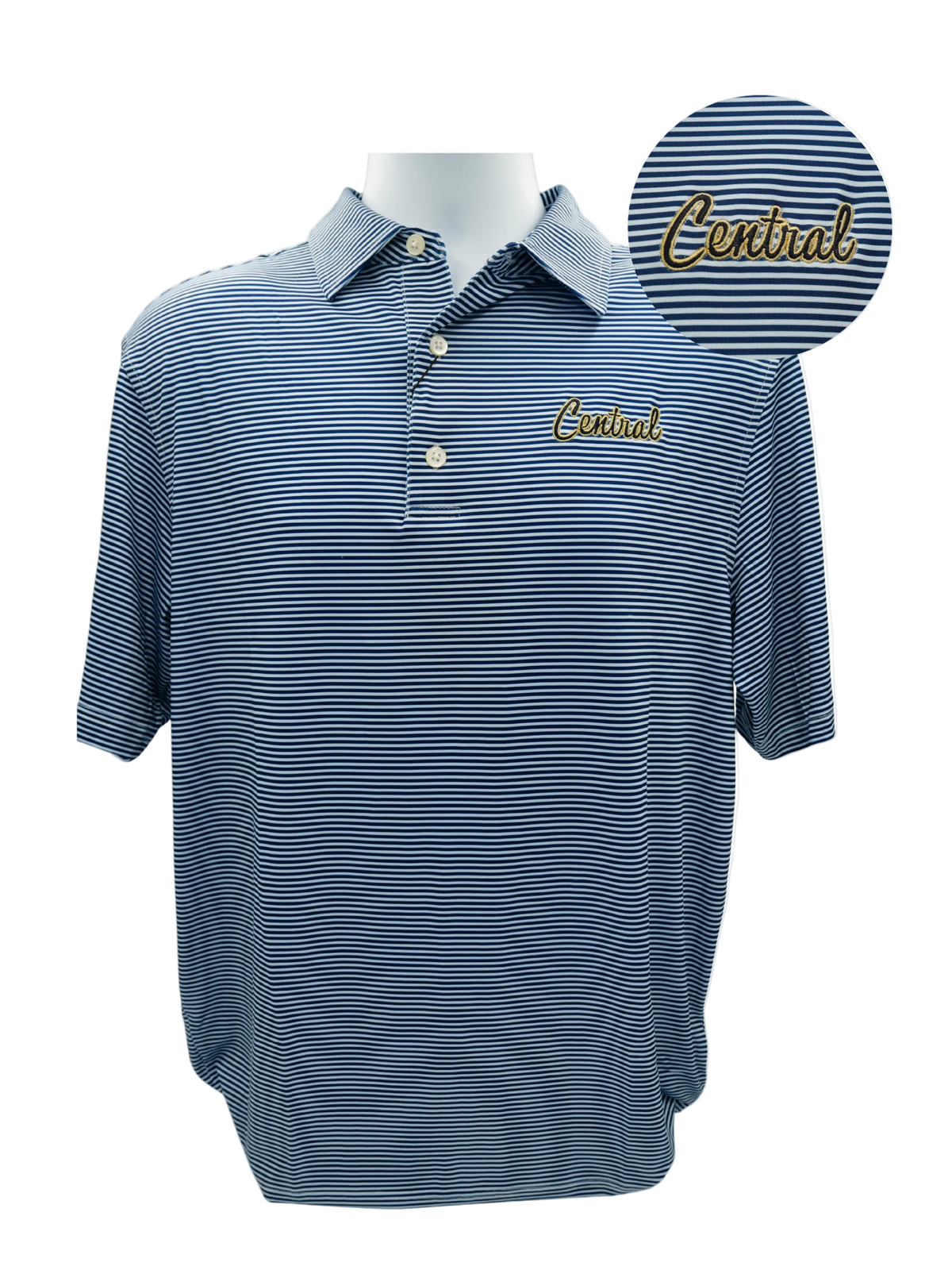 Men's Central Striped Polo