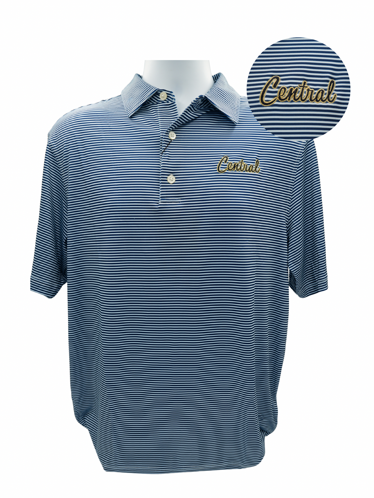 Youth Central Striped Polo