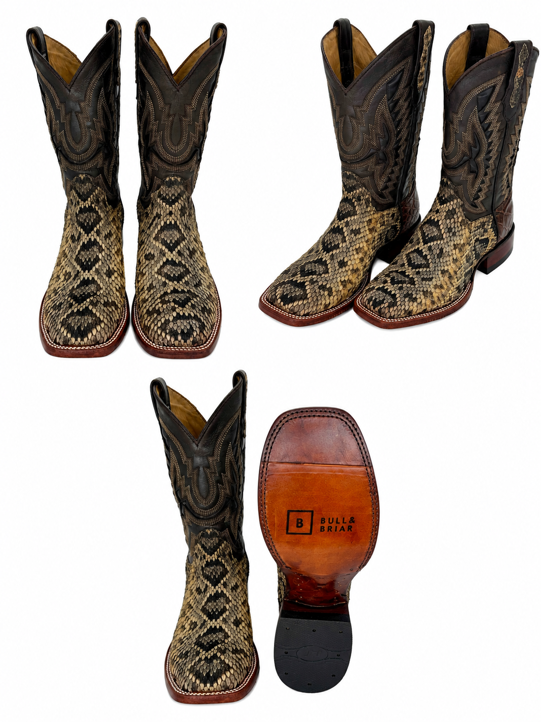 Diamondback & Brown Alligator Square Toe