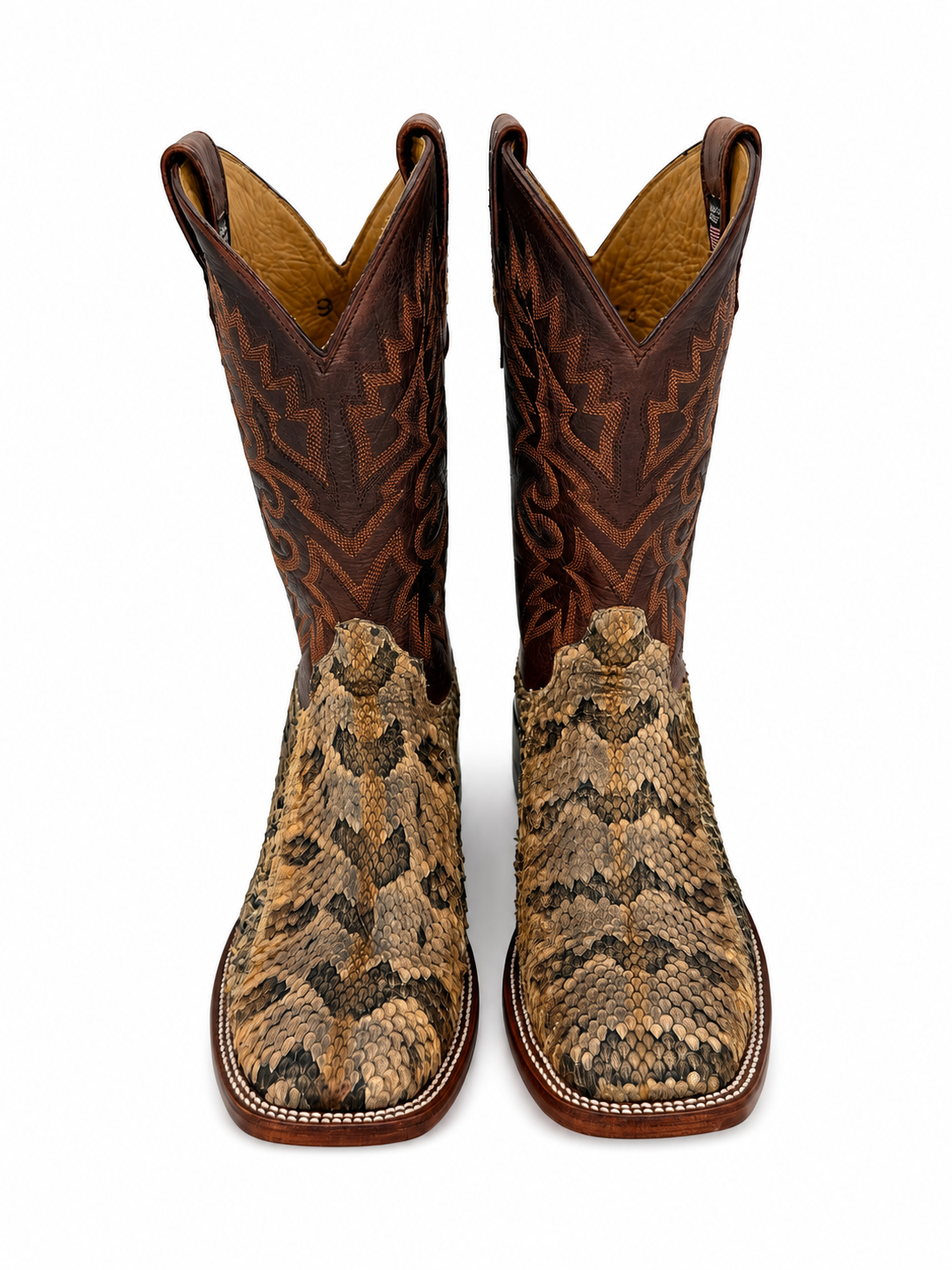 Canebrake & Cognac Alligator Square Toe