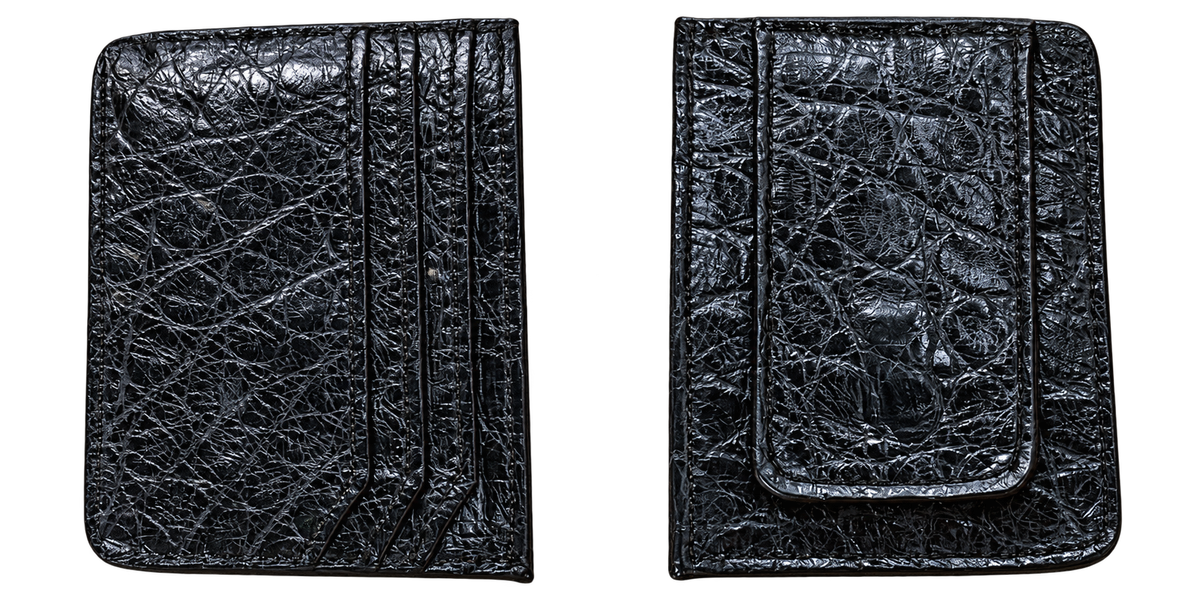 Alligator Front Pocket Wallet Black