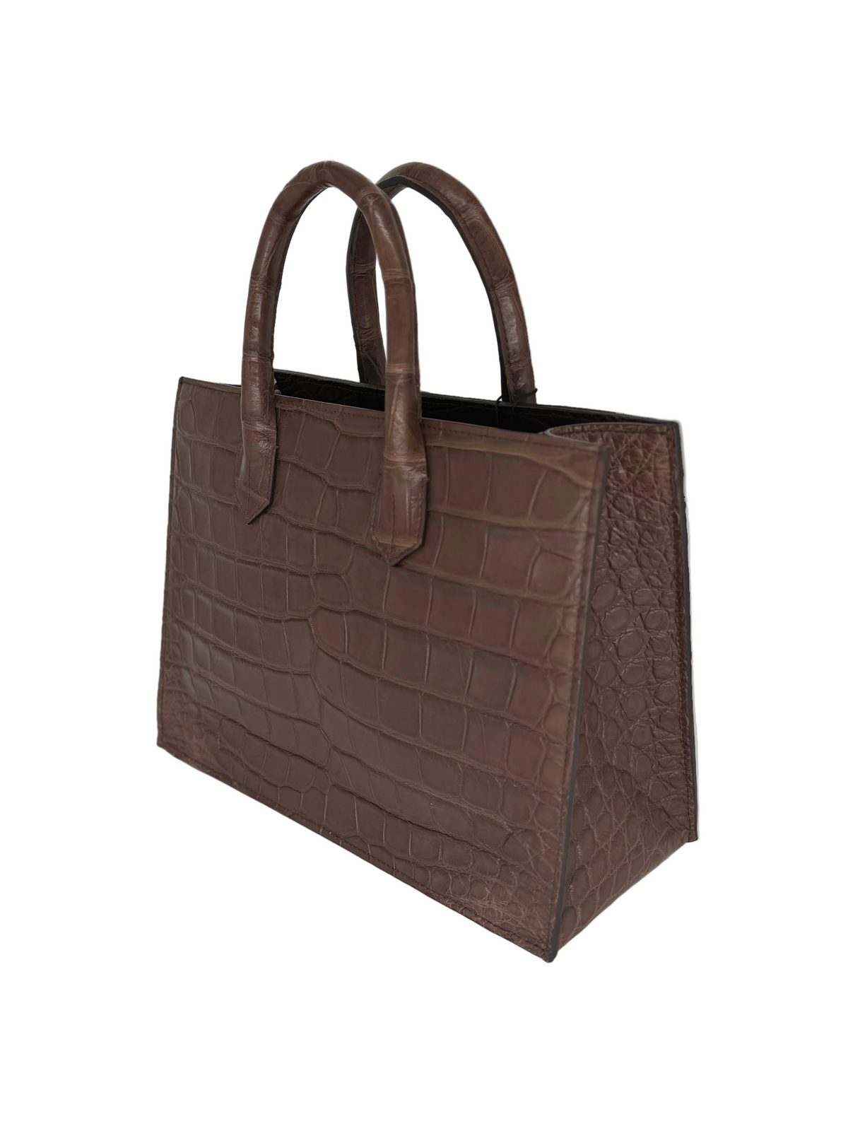 Alligator Market Tote - Light Brown