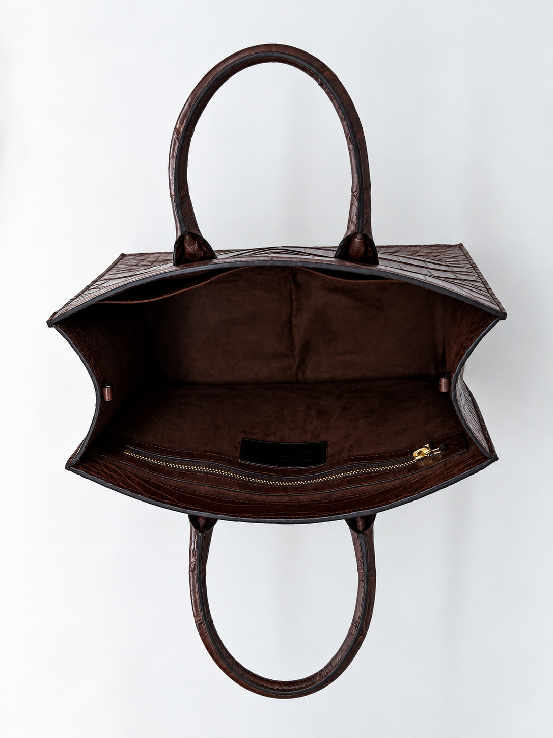 Alligator Market Tote - Light Brown