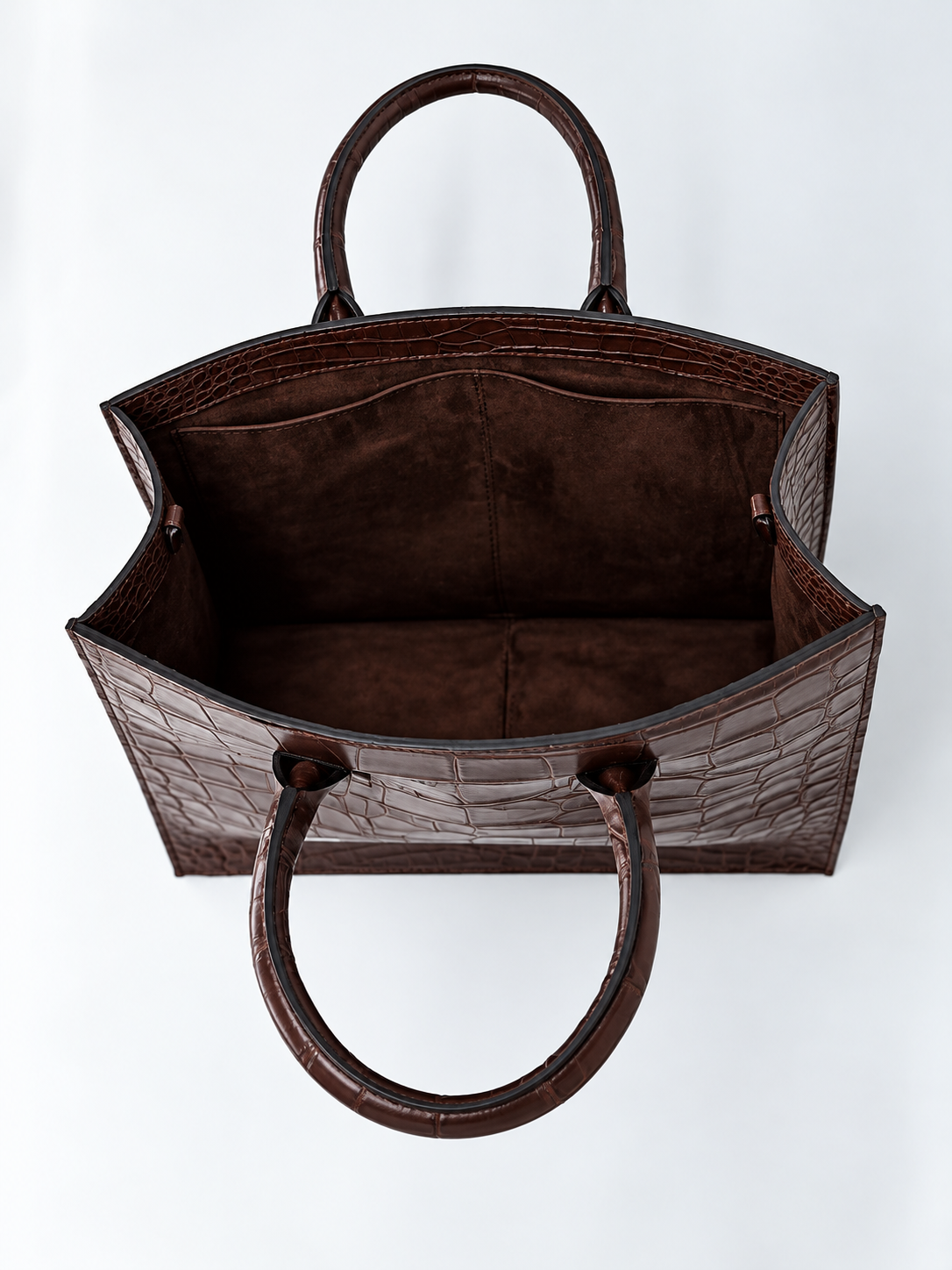 Alligator Market Tote - Light Brown