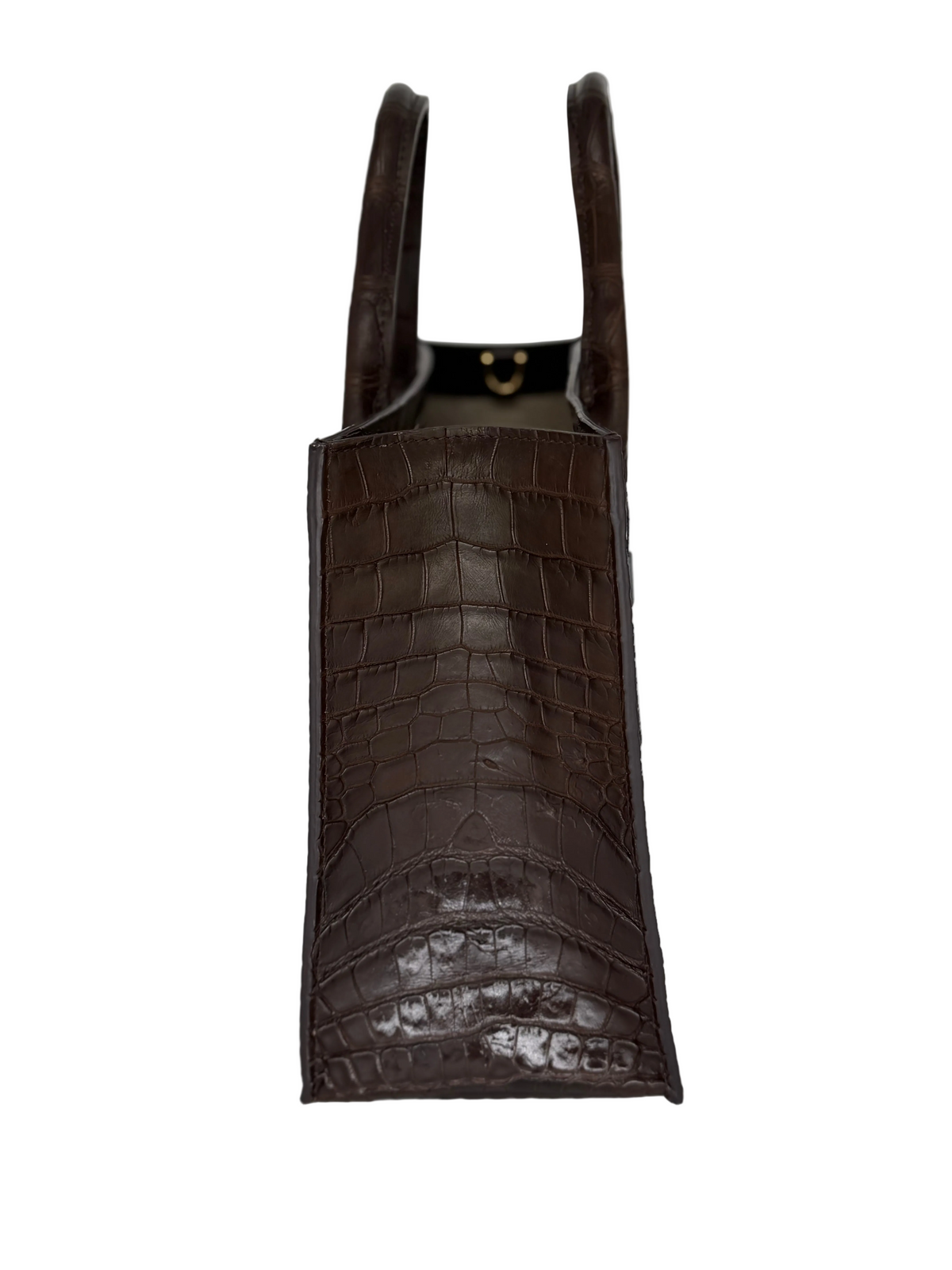 Alligator Market Tote - Chocolate Brown