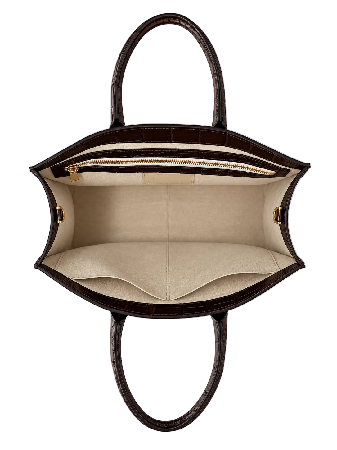Alligator Market Tote - Chocolate Brown