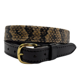 1 1/4” Cottonmouth Moccasin Belt with Bridle Leather
