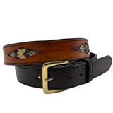 1 1/2” Rattlesnake Inlay with Beaver Tail Tip Belt