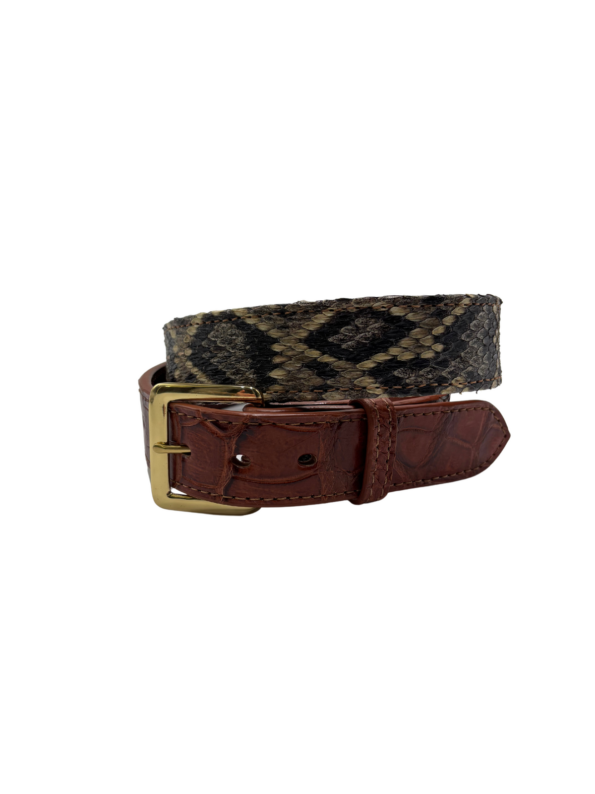Bull &amp; Briar 1&quot; 1/2 Eastern Diamondback with Cognac Genuine Alligator Tips