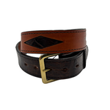 1 1/2” Dark Brown Alligator Inlay with Dark Brown Genuine Alligator Tips