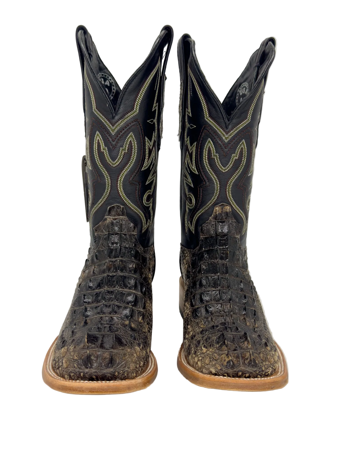 Salt & Pepper Alligator Belly Boots