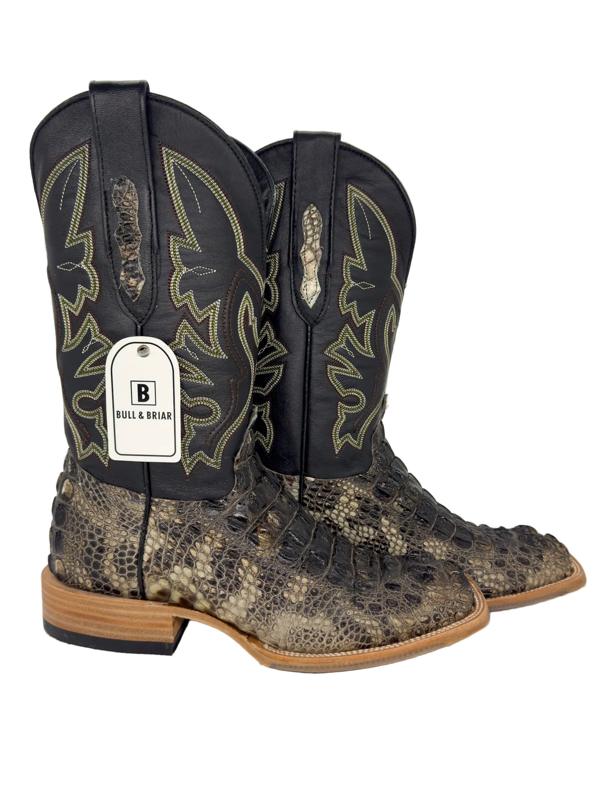 Salt & Pepper Alligator Belly Boots