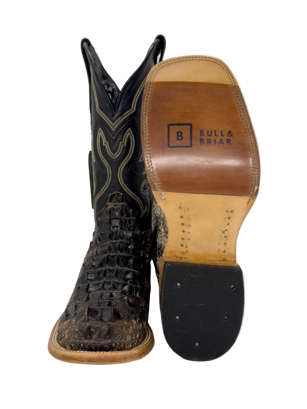 Salt & Pepper Alligator Belly Boots