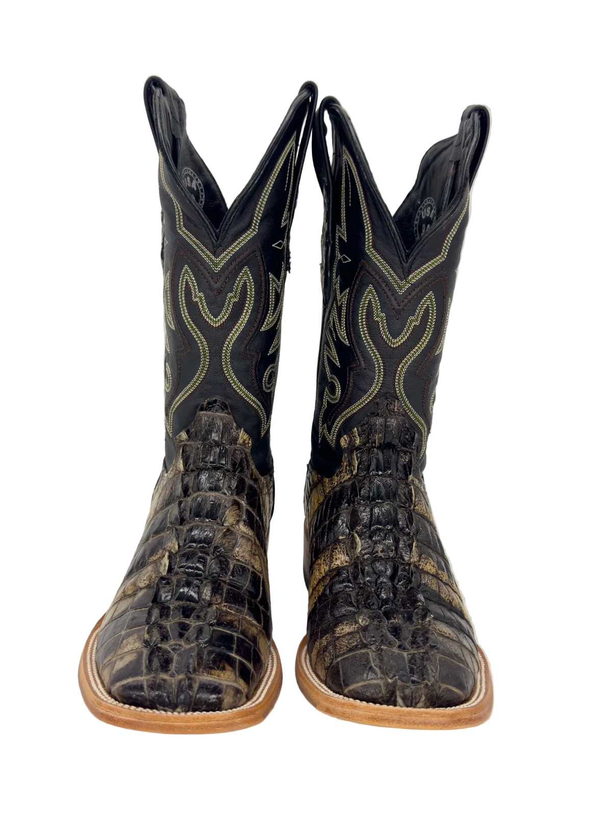 Salt & Pepper Alligator Tail Boots