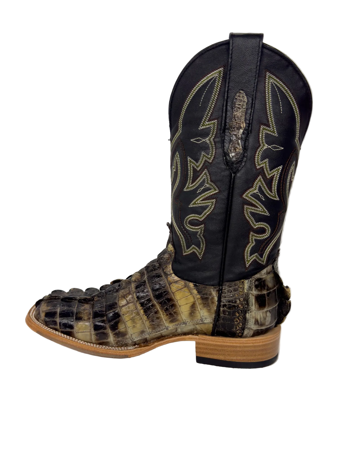 Salt & Pepper Alligator Tail Boots