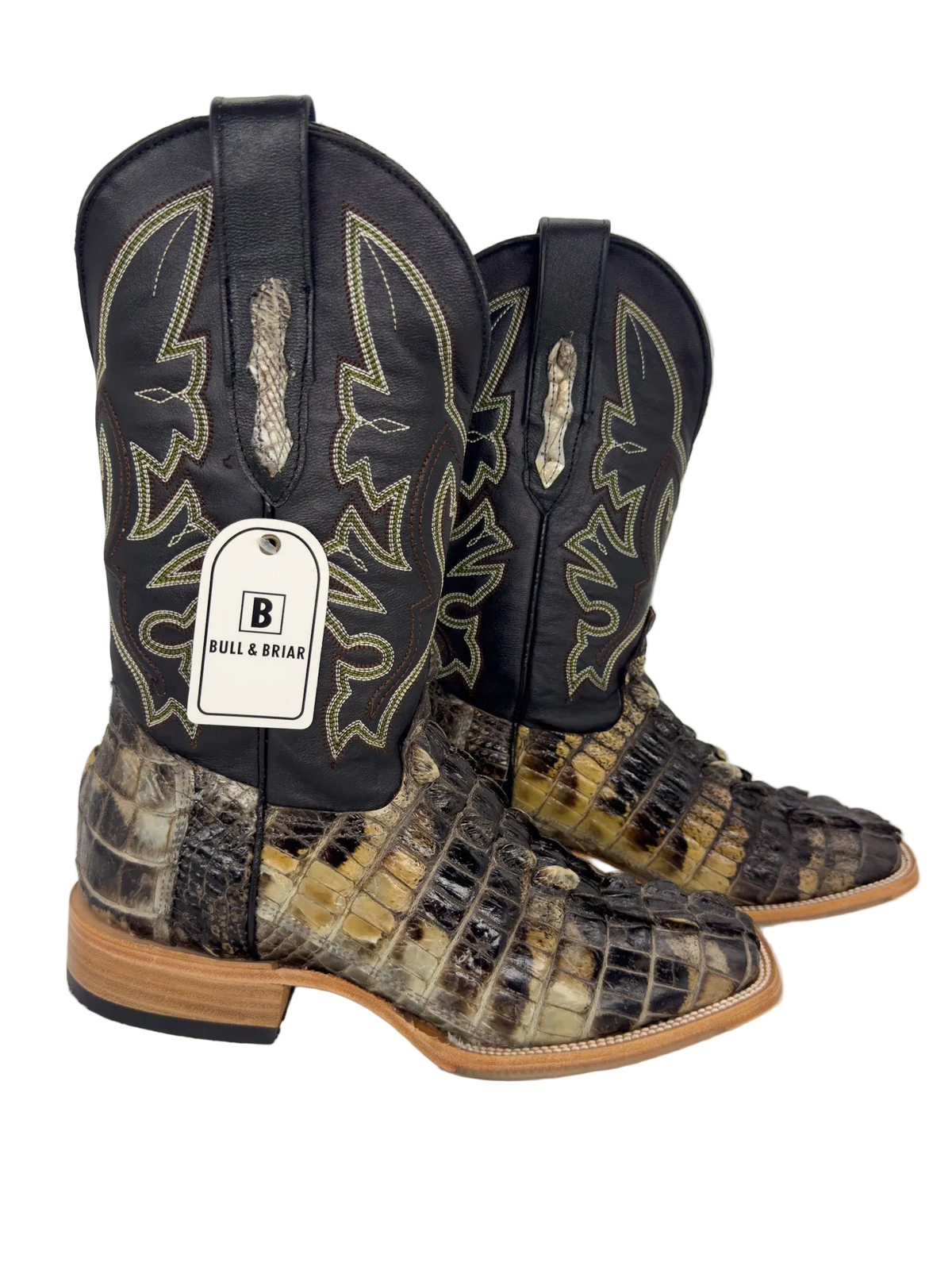 Salt & Pepper Alligator Tail Boots
