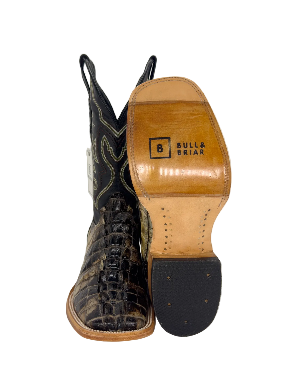 Salt & Pepper Alligator Tail Boots