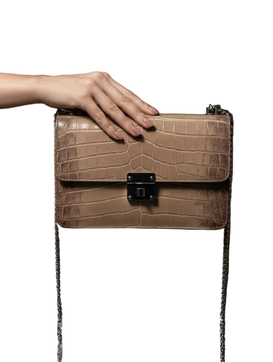 Himalayan Croc Chain Bag