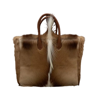 SpringBok Tote with Ostrich Handles