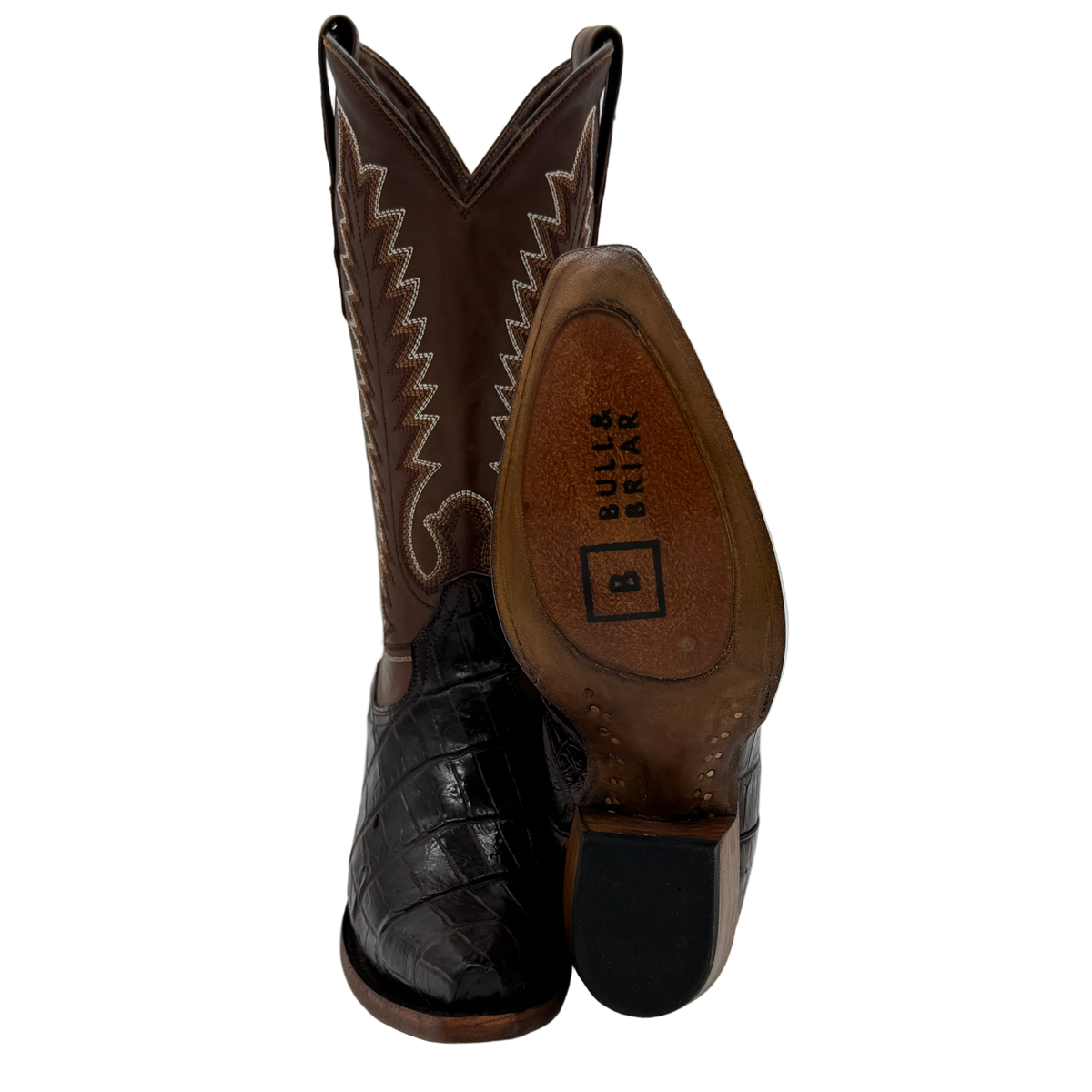 “The Rachel” Brown Alligator Boots