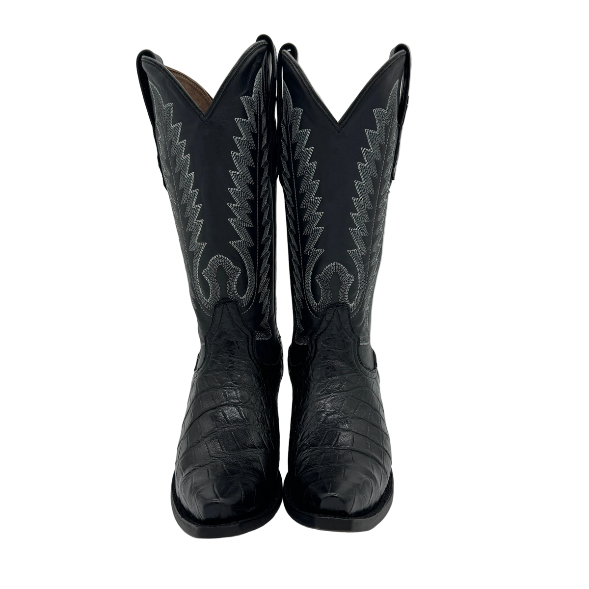 “The Ali” Black Alligator Boots