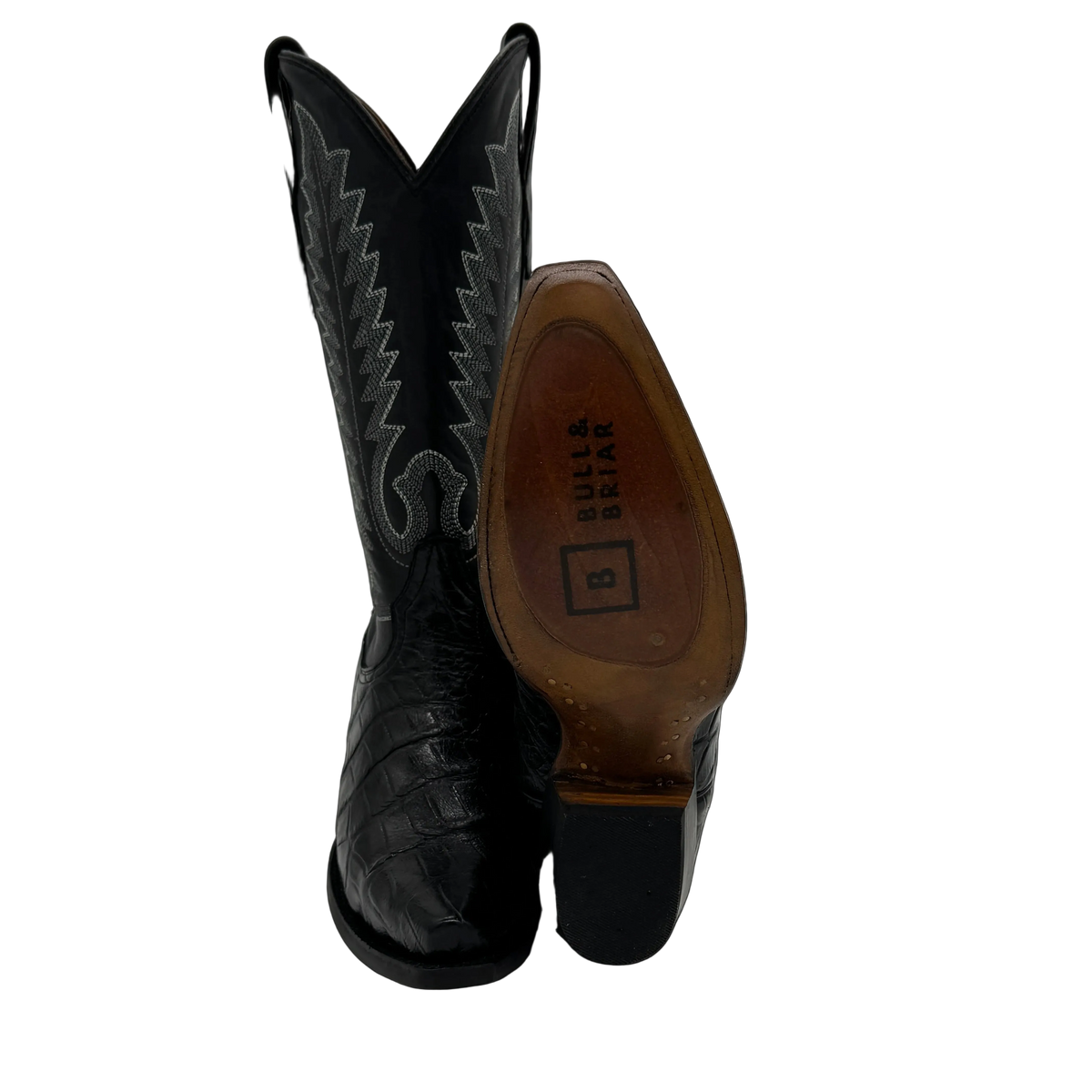 “The Ali” Black Alligator Boots