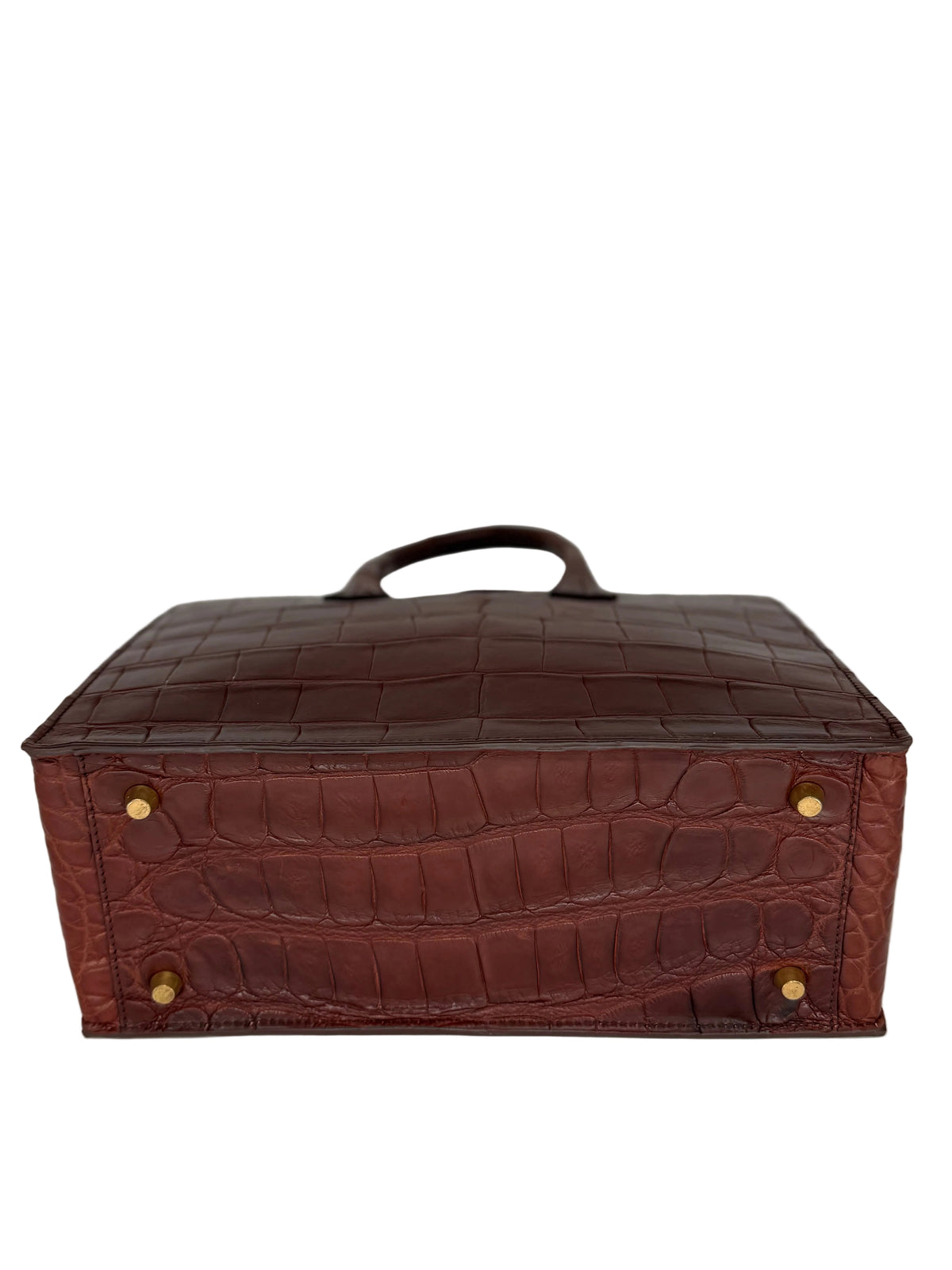 Alligator Market Tote - Burgundy