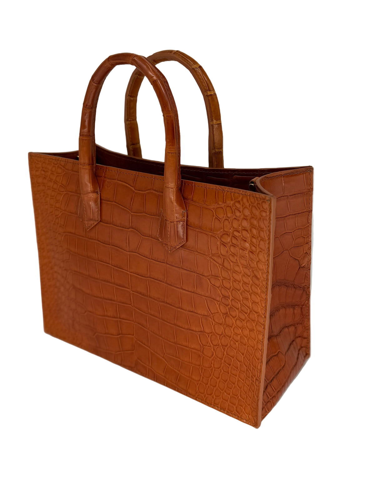 Alligator Market Tote - Cognac
