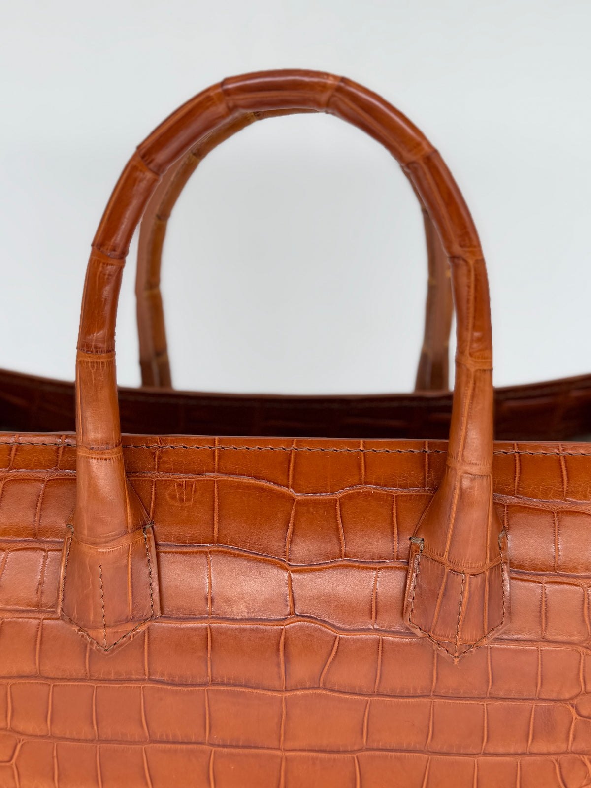 Alligator Market Tote - Cognac