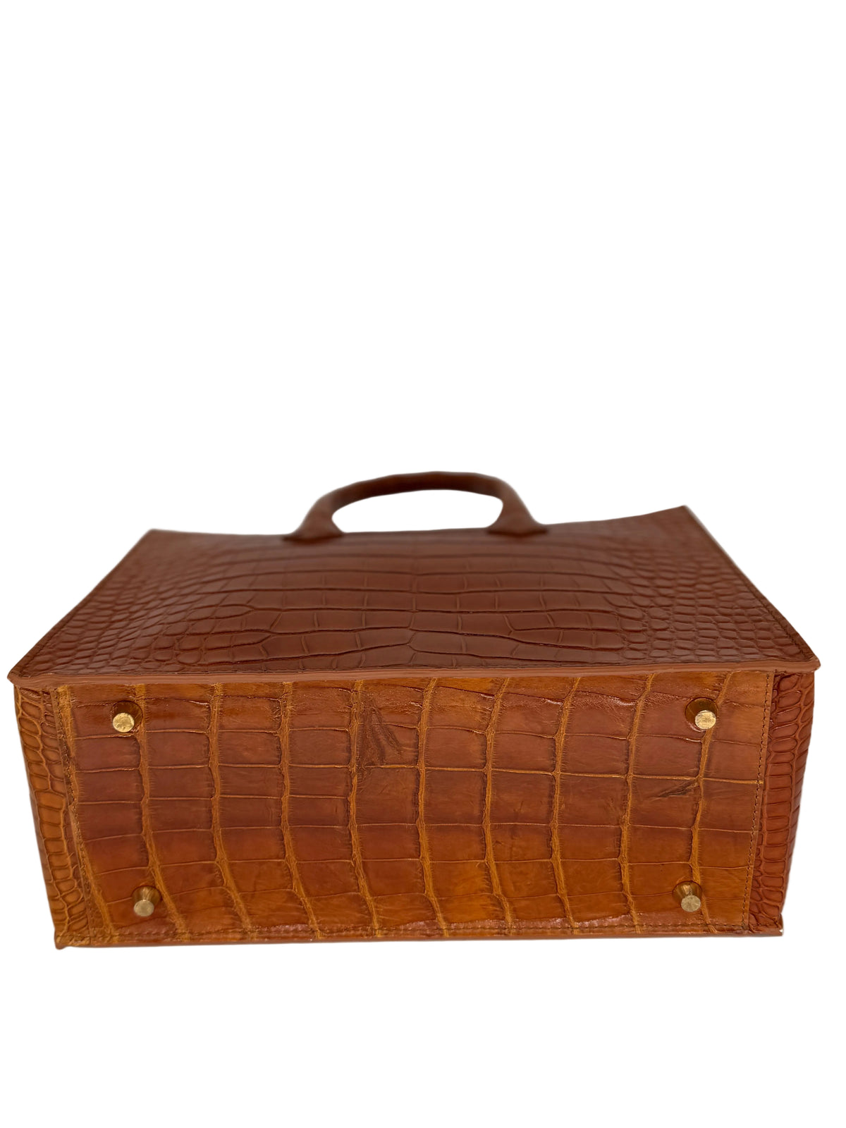 Alligator Market Tote - Cognac