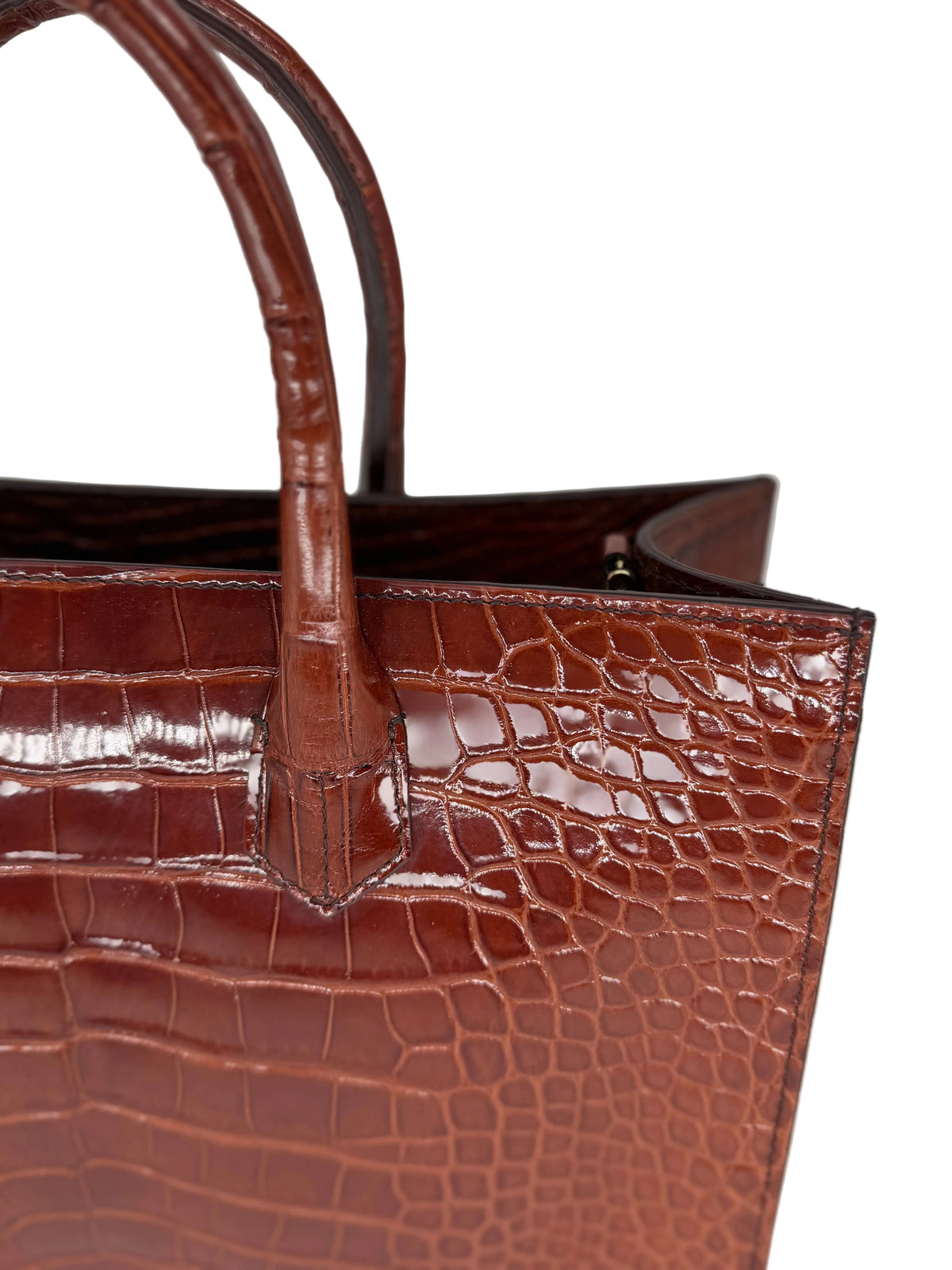Alligator Market Tote - Sienna