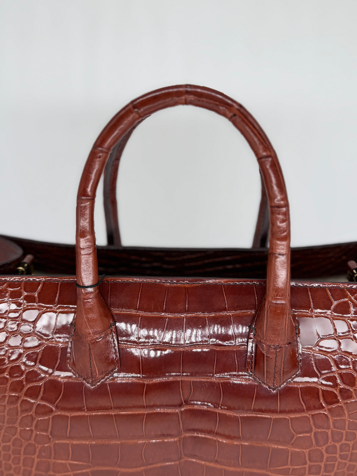 Alligator Market Tote - Sienna