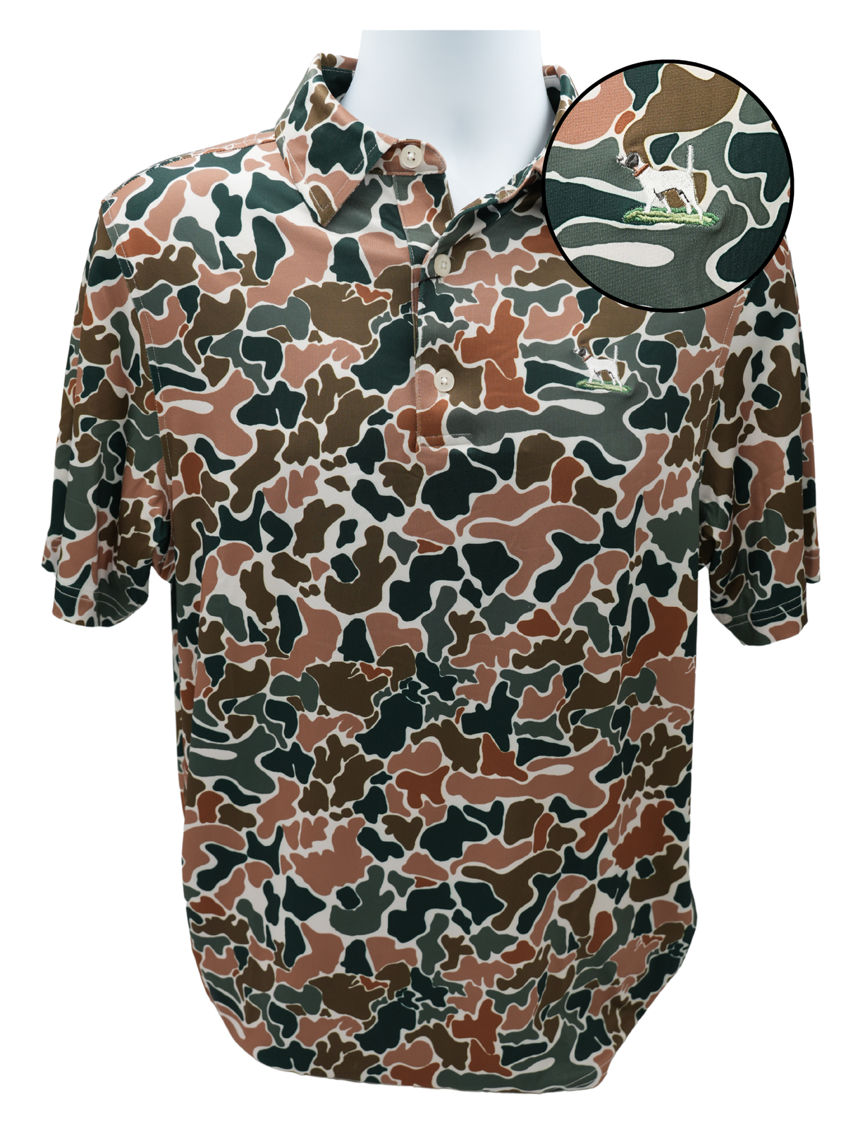 Men’s Backwoods Camo Polo
