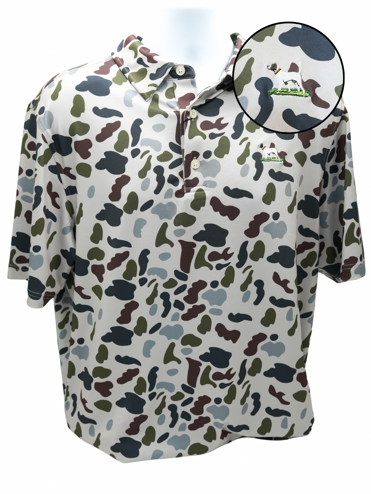 Bull &amp; Briar Retro Camo Private Label Polo