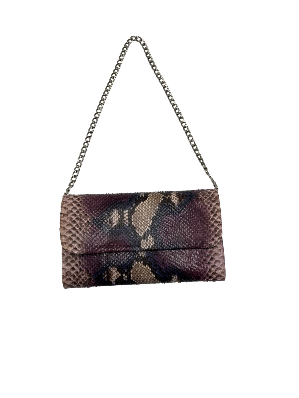 Bull &amp; Briar The &quot;Brianna&quot; Medium Size Chain Clutch in Python