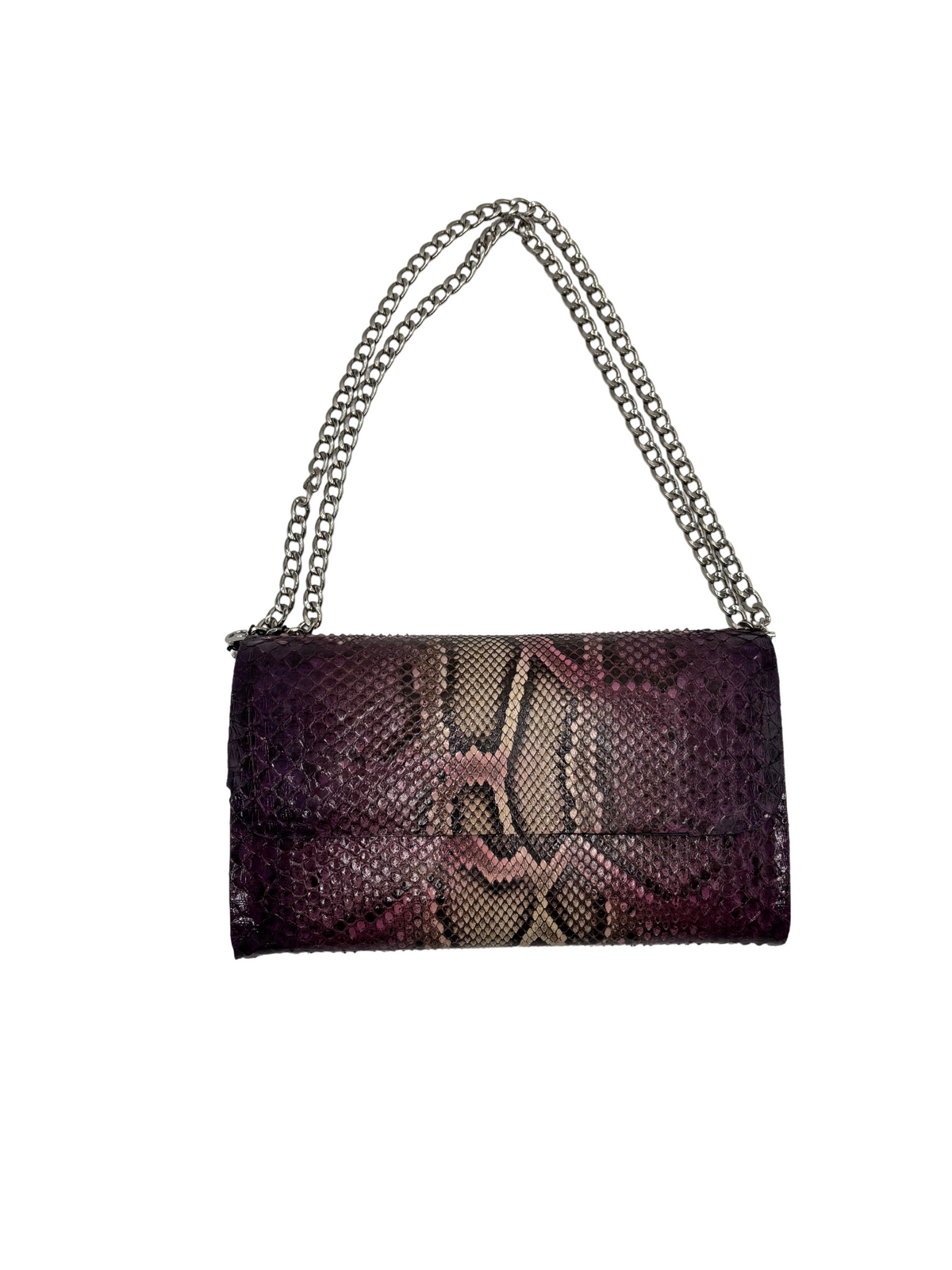 Bull &amp; Briar The &quot;Brianna&quot; Medium Size Chain Clutch in Python