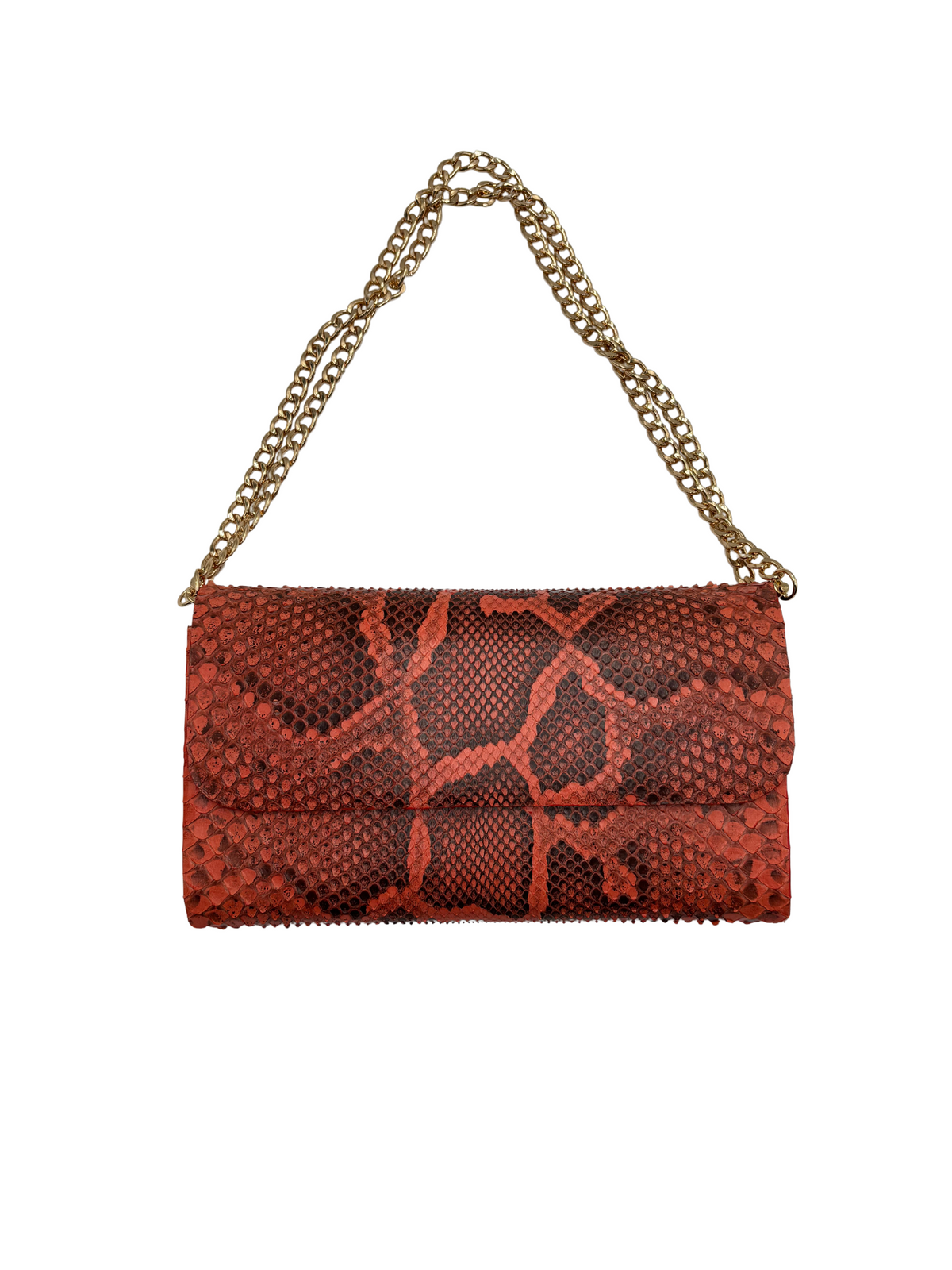 Bull &amp; Briar The &quot;Brianna&quot; Medium Size Chain Clutch in Python