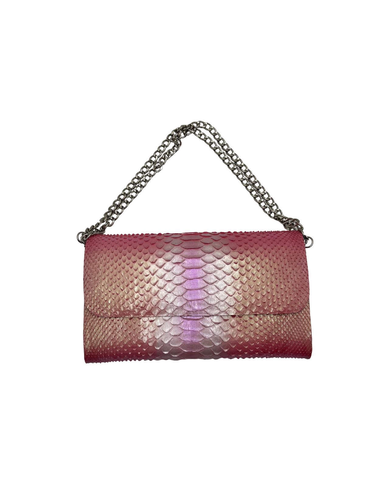 Bull &amp; Briar The &quot;Brianna&quot; Medium Size Chain Clutch in Python