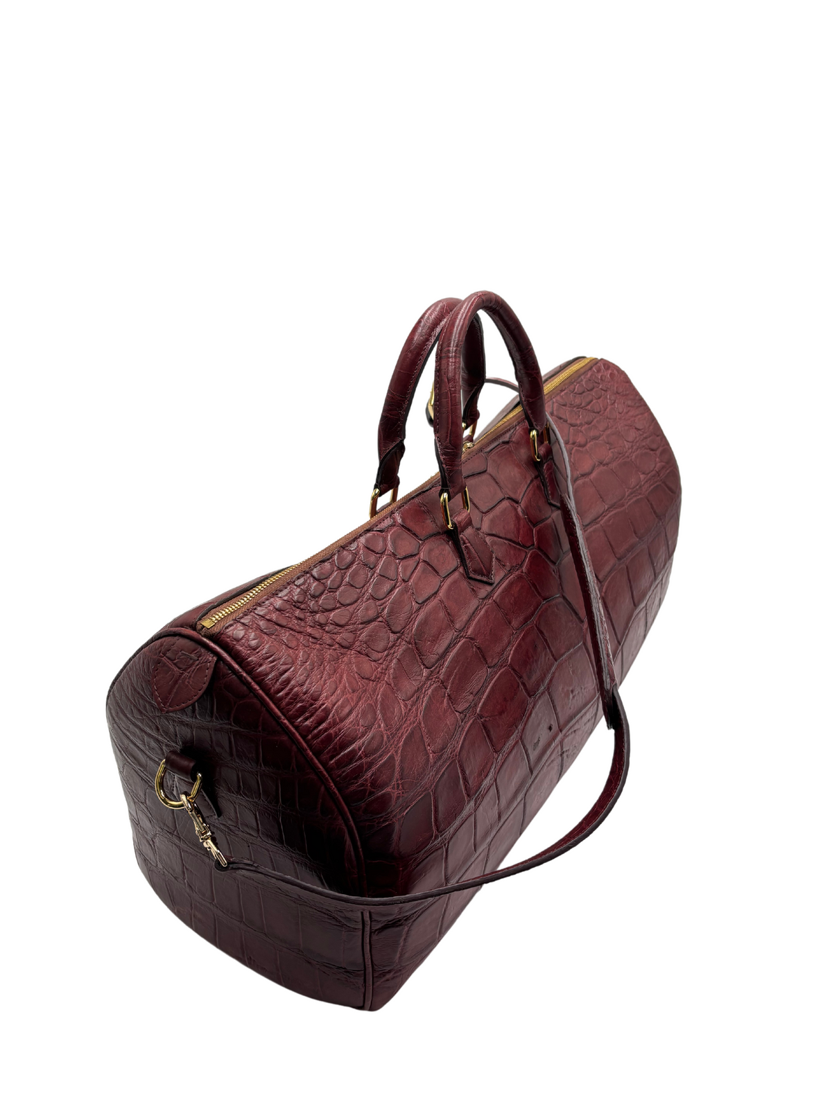 Bull and Briar-The &quot;Jane&quot; Alligator Duffel Bag