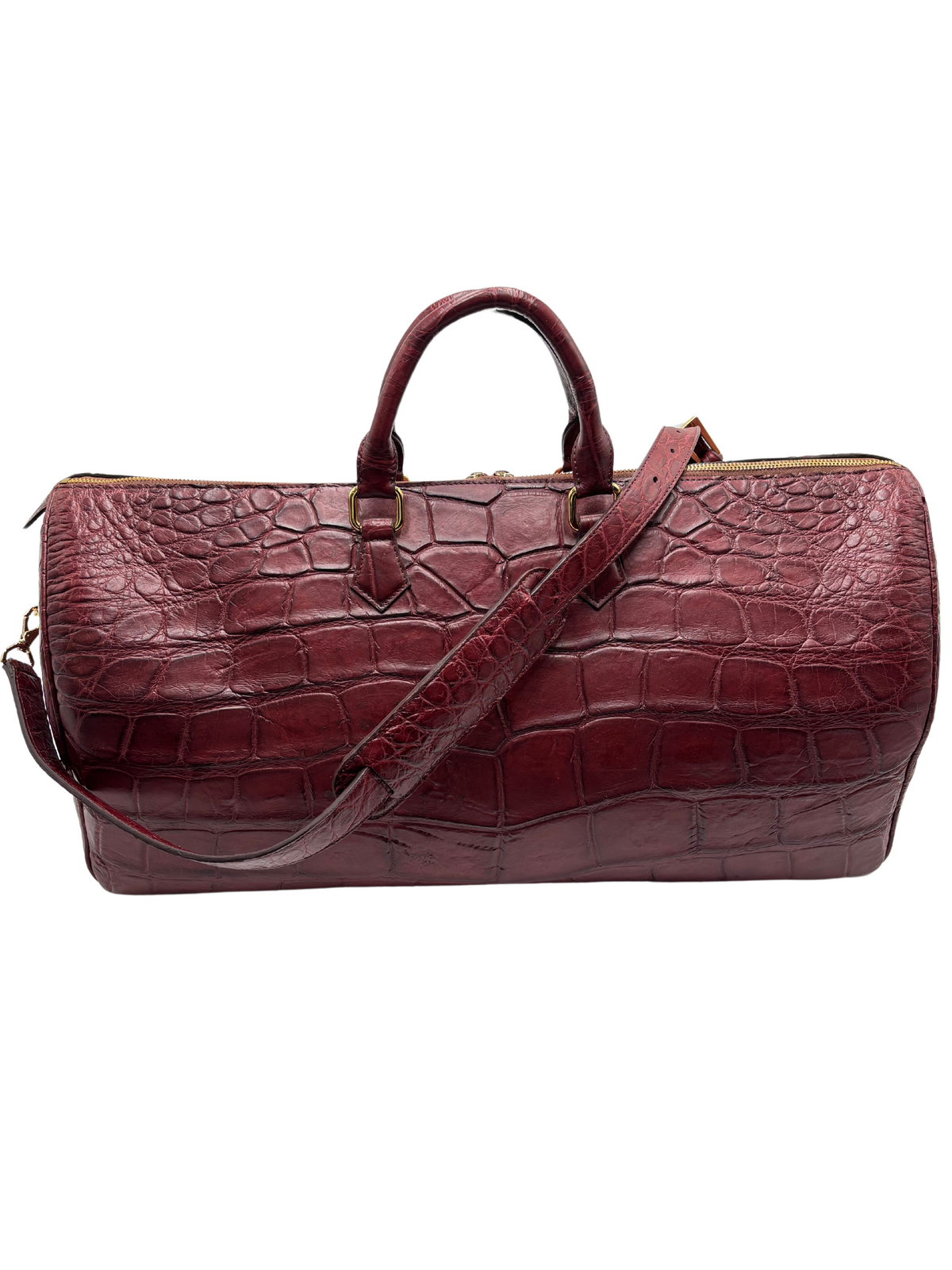 Bull and Briar-The &quot;Jane&quot; Alligator Duffel Bag