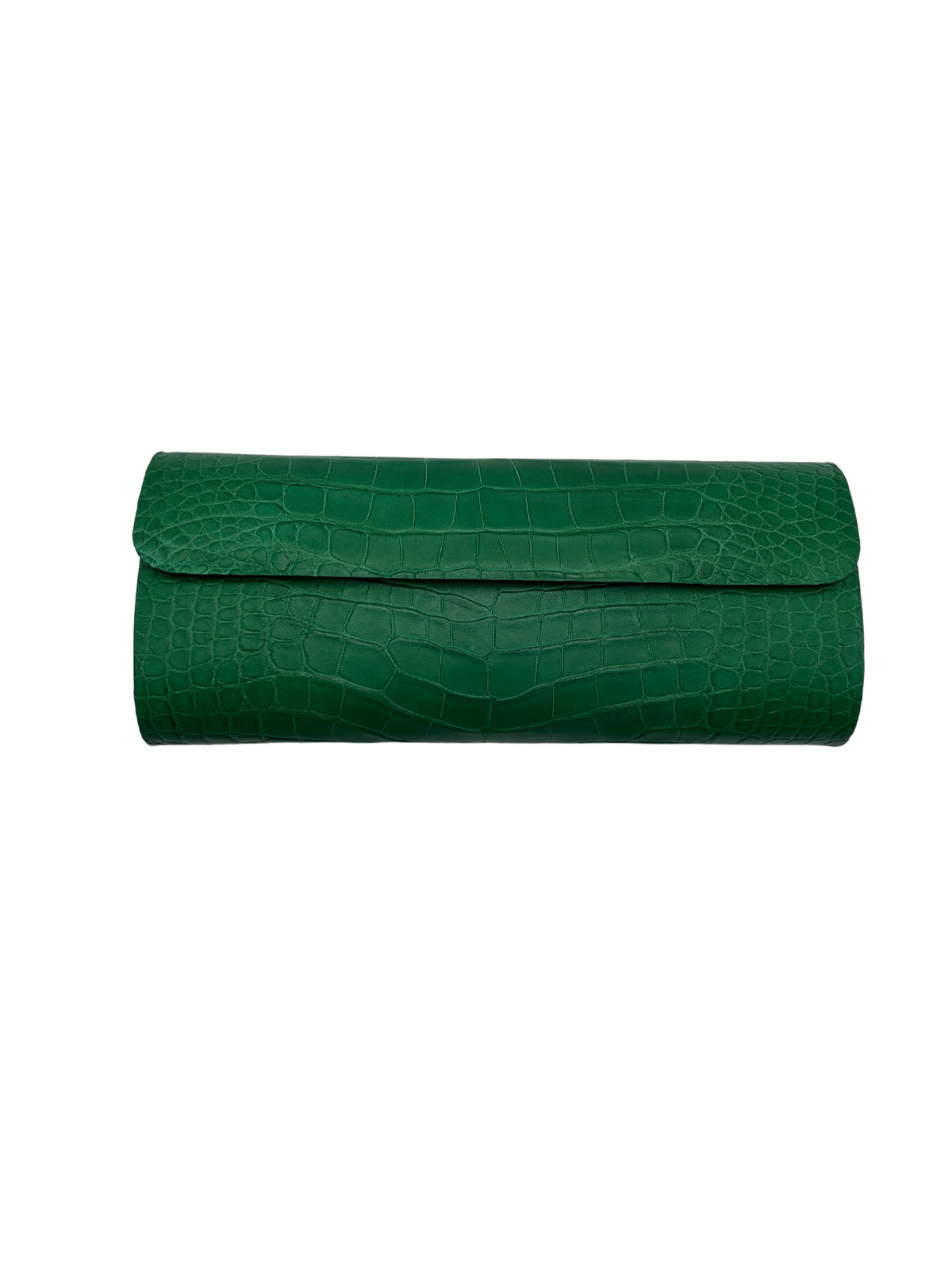 Bull &amp; Briar The &quot;Stacey&quot; Genuine Alligator Clutch in Lime Green