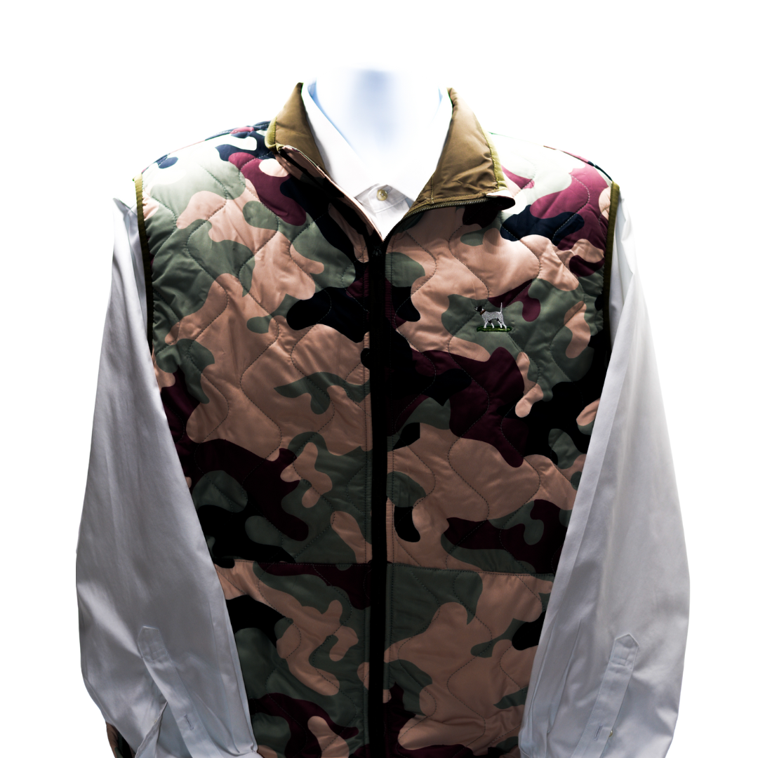 Bull and Briar Private Label Retro Camo Vest (dog logo)