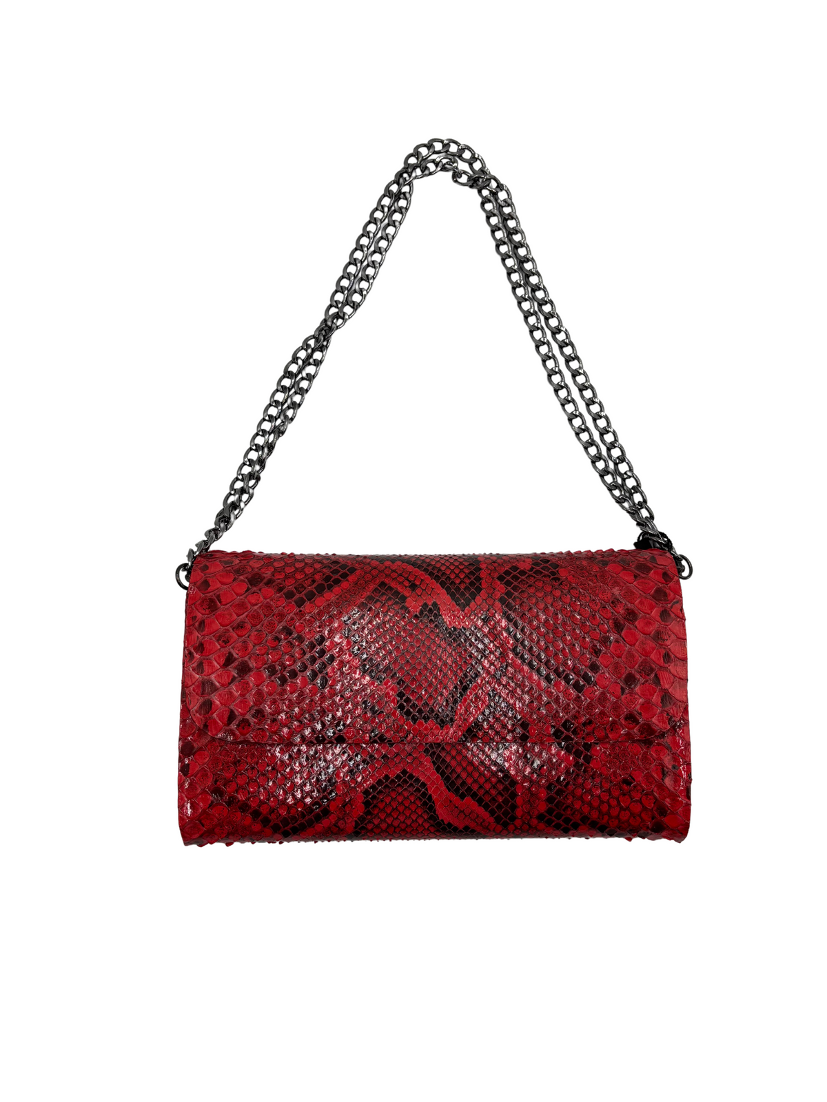 Bull &amp; Briar The &quot;Brianna&quot; Medium Size Chain Clutch in Python