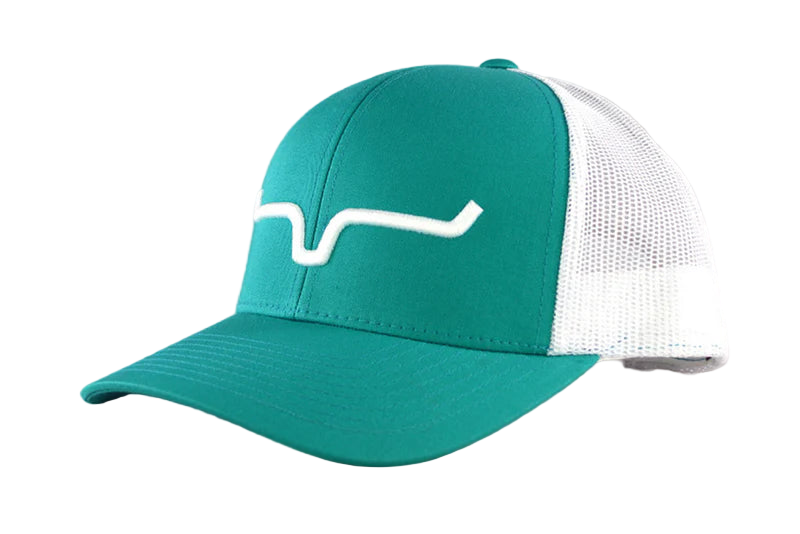 Kimes Ranch Weekly Trucker Hat - Teal/White