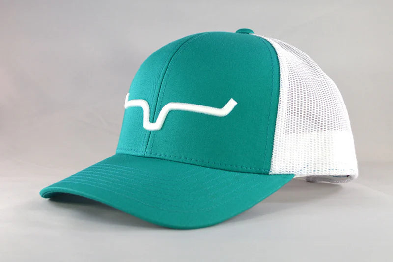 Kimes Ranch Weekly Trucker Hat - Teal/White