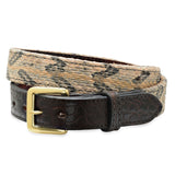 *Best Seller* 1 1/2” Canebrake Rattlesnake Belt with Dark Brown Genuine Alligator Tips