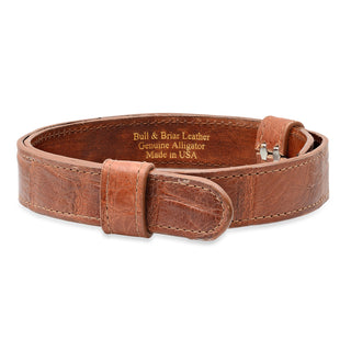 Bull & Briar Genuine Cognac Alligator 1" Hat Band