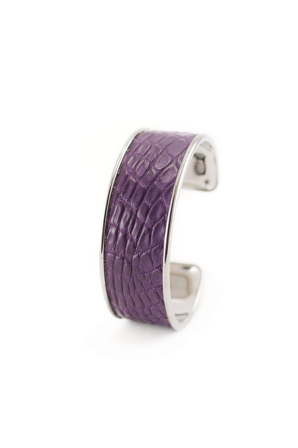 Purple Genuine Alligator Bracelet